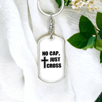 Faith Over Fear Dog Tag Keychain – Christian Gift for Women