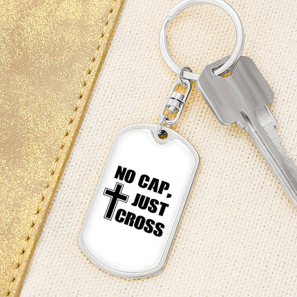 Faith Over Fear Dog Tag Keychain – Christian Gift for Women