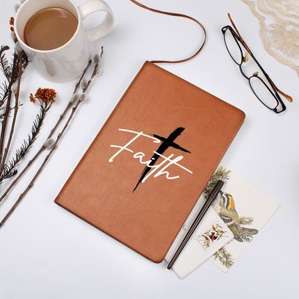Faith Cross Black Christian Journal | Graphic Prayer Notebook