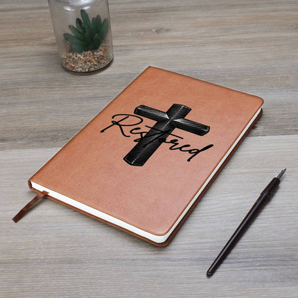 Christian Leather Journal | Restored Cross Vegan Leather Journal for Men