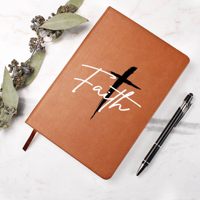 Faith Cross Black Christian Journal | Graphic Prayer Notebook