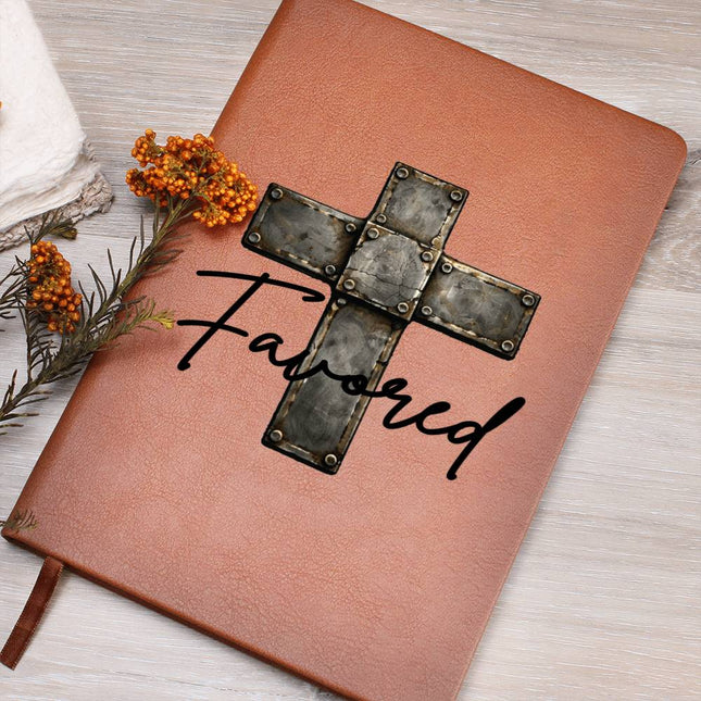 Christian Leather Journal | Favored Cross Vegan Leather Journal for Men