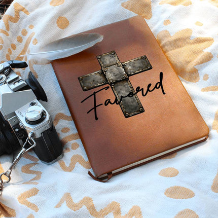 Christian Leather Journal | Favored Cross Vegan Leather Journal for Men