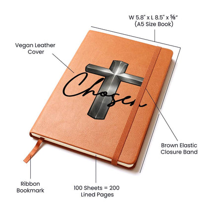 Christian Leather Journal | Chosen Cross Vegan Leather Journal for Men
