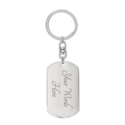 Keep The Faith Lion Cross Dog Tag Keychain – Christian Gift for Teens & Adults