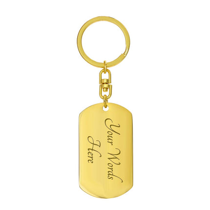 Keep The Faith Lion Cross Dog Tag Keychain – Christian Gift for Teens & Adults