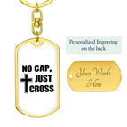 Dog Tag with Swivel Keychain (Gold) / Yes