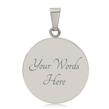 Dove & Holy Bible Circle Necklace – Christian Gift for Kids