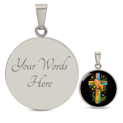 Praying Hands Circle Necklace – Christian Gift for Kids