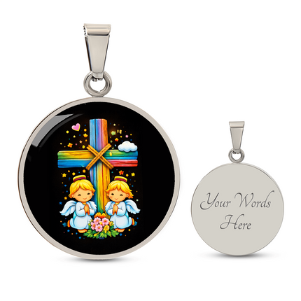 Praying Angels Circle Necklace (Gift Edition) – Christian Gift for Kids