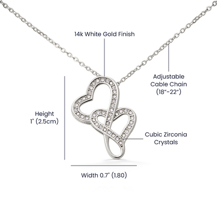 Christian Heart-to-Heart Pendant Necklace | Mother's Day Gift for Mom | Faith Gift