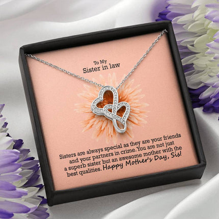 Hearts forever linked | Christian Heart-to-Heart Pendant Necklace | Mother's Day Gift for Mom | Faith Gift