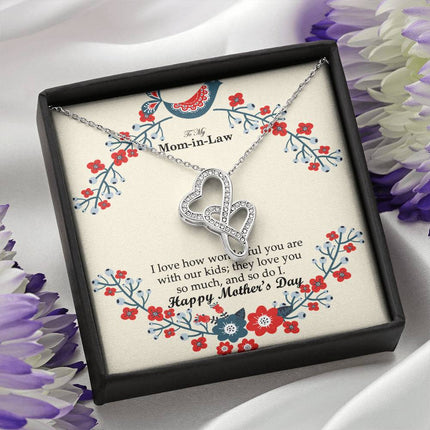 Two hearts. One love | Christian Heart-to-Heart Pendant Necklace | Mother's Day Gift for Mother-in-Law | Faith Gift