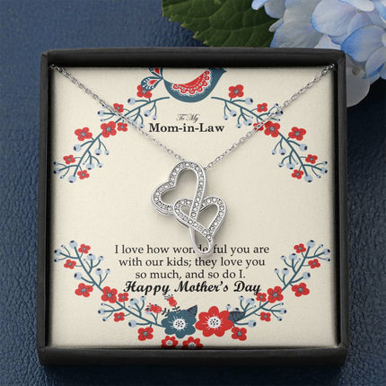Two hearts. One love | Christian Heart-to-Heart Pendant Necklace | Mother's Day Gift for Mother-in-Law | Faith Gift