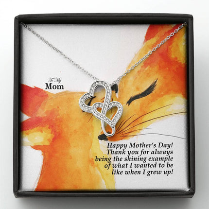 PJC-Mother-15 | Christian Heart-to-Heart Pendant Necklace | Mother's Day Gift for Mom | Faith Gift