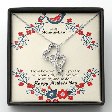 Two hearts. One love | Christian Heart-to-Heart Pendant Necklace | Mother's Day Gift for Mother-in-Law | Faith Gift