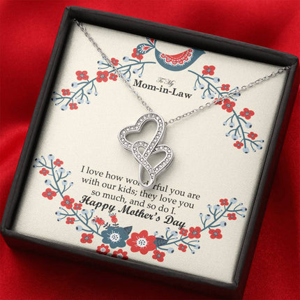 Two hearts. One love | Christian Heart-to-Heart Pendant Necklace | Mother's Day Gift for Mother-in-Law | Faith Gift