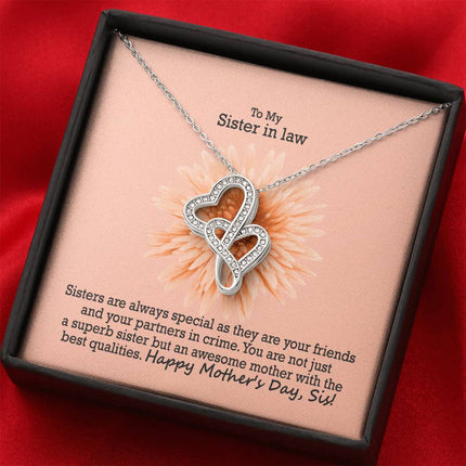 Hearts forever linked | Christian Heart-to-Heart Pendant Necklace | Mother's Day Gift for Mom | Faith Gift