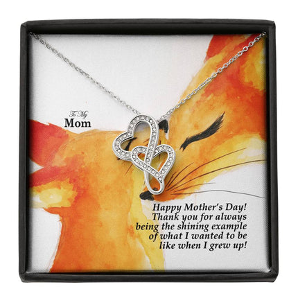 PJC-Mother-15 | Christian Heart-to-Heart Pendant Necklace | Mother's Day Gift for Mom | Faith Gift