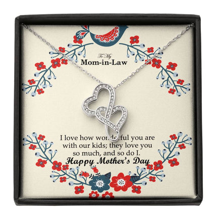 Two hearts. One love | Christian Heart-to-Heart Pendant Necklace | Mother's Day Gift for Mother-in-Law | Faith Gift