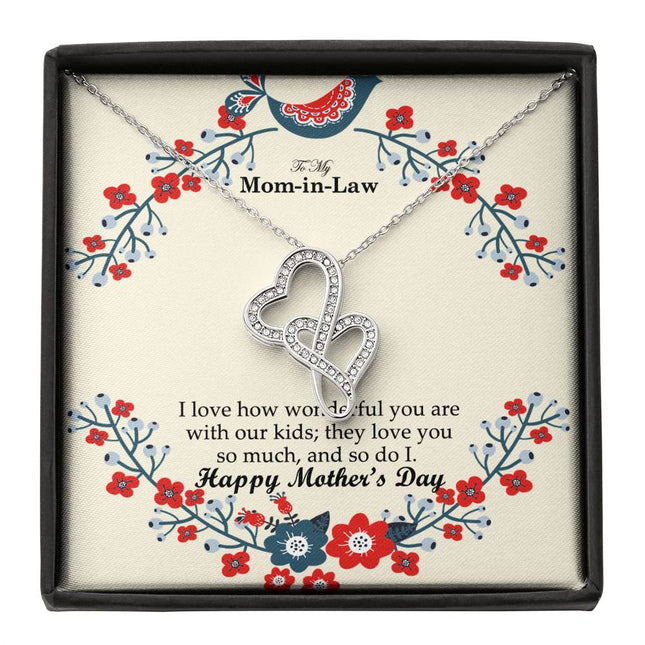 Two hearts. One love | Christian Heart-to-Heart Pendant Necklace | Mother's Day Gift for Mother-in-Law | Faith Gift