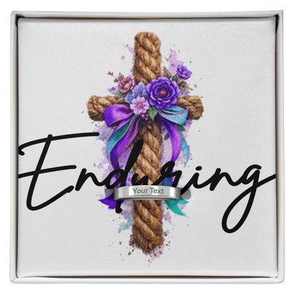 Enduring Cross Engravable Mother's Ring – Christian Gift for Mom