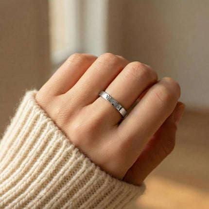 Enduring Cross Engravable Mother's Ring – Christian Gift for Mom