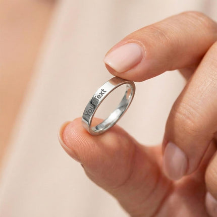 Courageous Cross Mother's Ring – Engravable Christian Gift for Mom