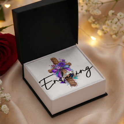 Enduring Cross Engravable Mother's Ring – Christian Gift for Mom
