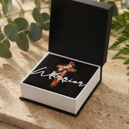 Warrior Cross Engravable Mother's Ring – Christian Gift for Mom