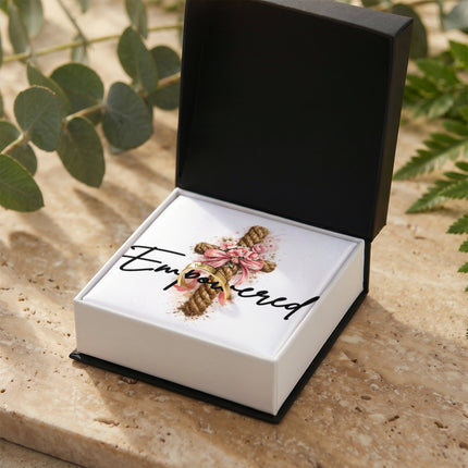 Empowered Cross Engravable Mother's Ring – Christian Gift for Mom