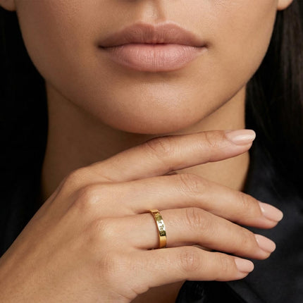 Courageous Cross Mother's Ring – Engravable Christian Gift for Mom