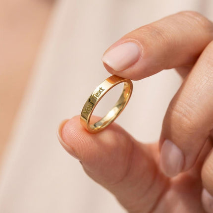 Fearless Cross Engravable Mother's Ring – Christian Gift for Mom