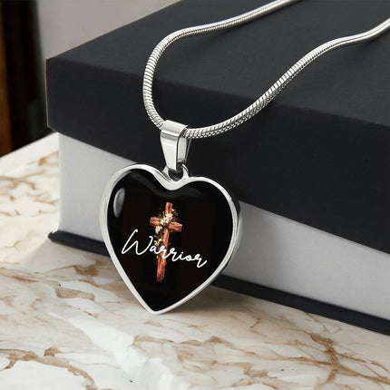 Inspiring Heart Cross Graphic Heart Necklace – Christian Gift for Women