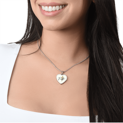 Faith Cross Gold Christian Heart Necklace | Luxury Pendant Gift