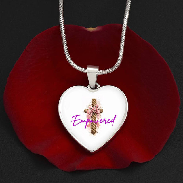 Faith Over Fear Heart Pendant Necklace – Christian Gift for Women