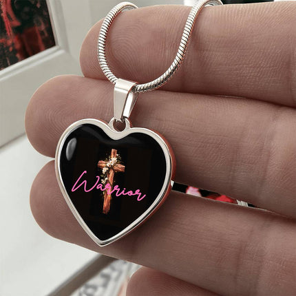 Inspiring Heart Cross Graphic Heart Necklace – Christian Gift for Women