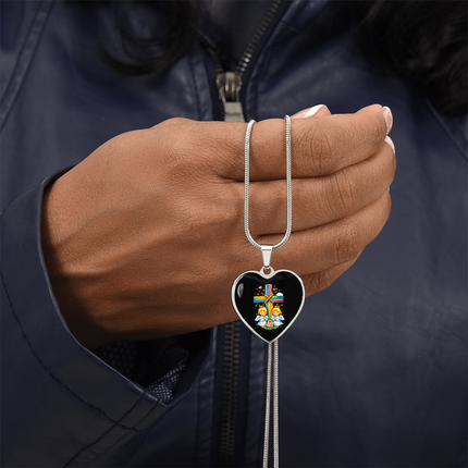 Praying Angels Heart Necklace – Christian Gift for Kids