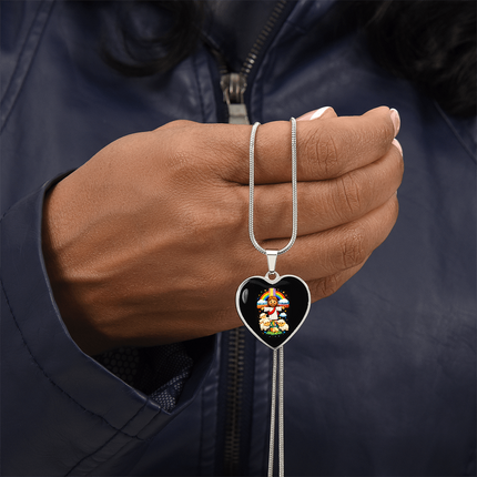 Jesus With the Sheep Heart Necklace – Christian Gift for Kids