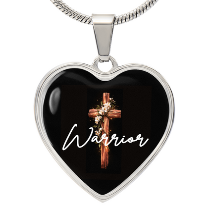 Inspiring Heart Cross Graphic Heart Necklace – Christian Gift for Women