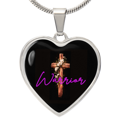 Inspiring Heart Cross Graphic Heart Necklace – Christian Gift for Women