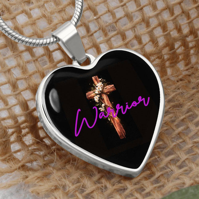 Inspiring Heart Cross Graphic Heart Necklace – Christian Gift for Women