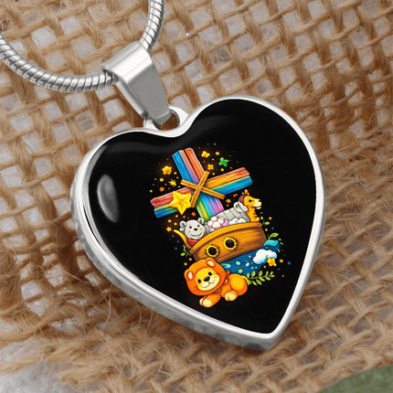 Noah's Ark Heart Necklace – Christian Gift for Kids