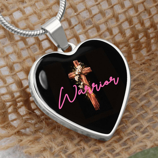 Inspiring Heart Cross Graphic Heart Necklace – Christian Gift for Women