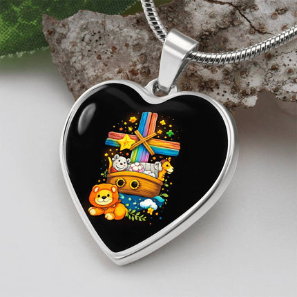 Noah's Ark Heart Necklace – Christian Gift for Kids