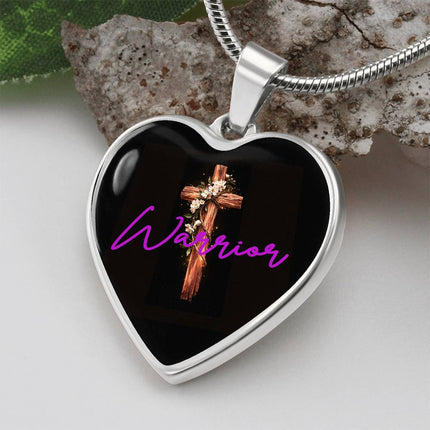 Inspiring Heart Cross Graphic Heart Necklace – Christian Gift for Women