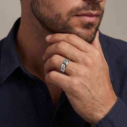Saved Cross Engraved Men's Ring – Christian Gift for Men