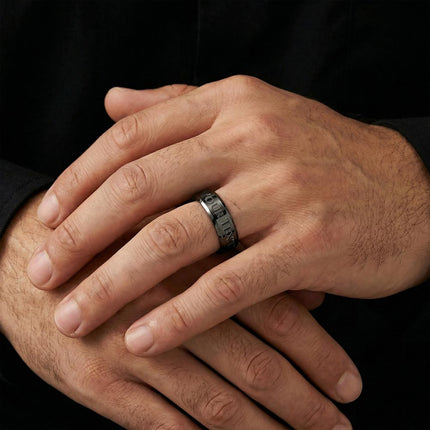 Saved Cross Engraved Men's Ring – Christian Gift for Men