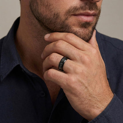 Saved Cross Engraved Men's Ring – Christian Gift for Men