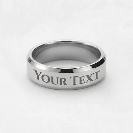 Favored Cross Engraved Men's Ring – Christian Gift for Men